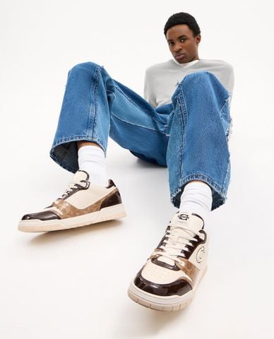  COACH - Giày sneakers nam cổ thấp Soho With Patent Signature 