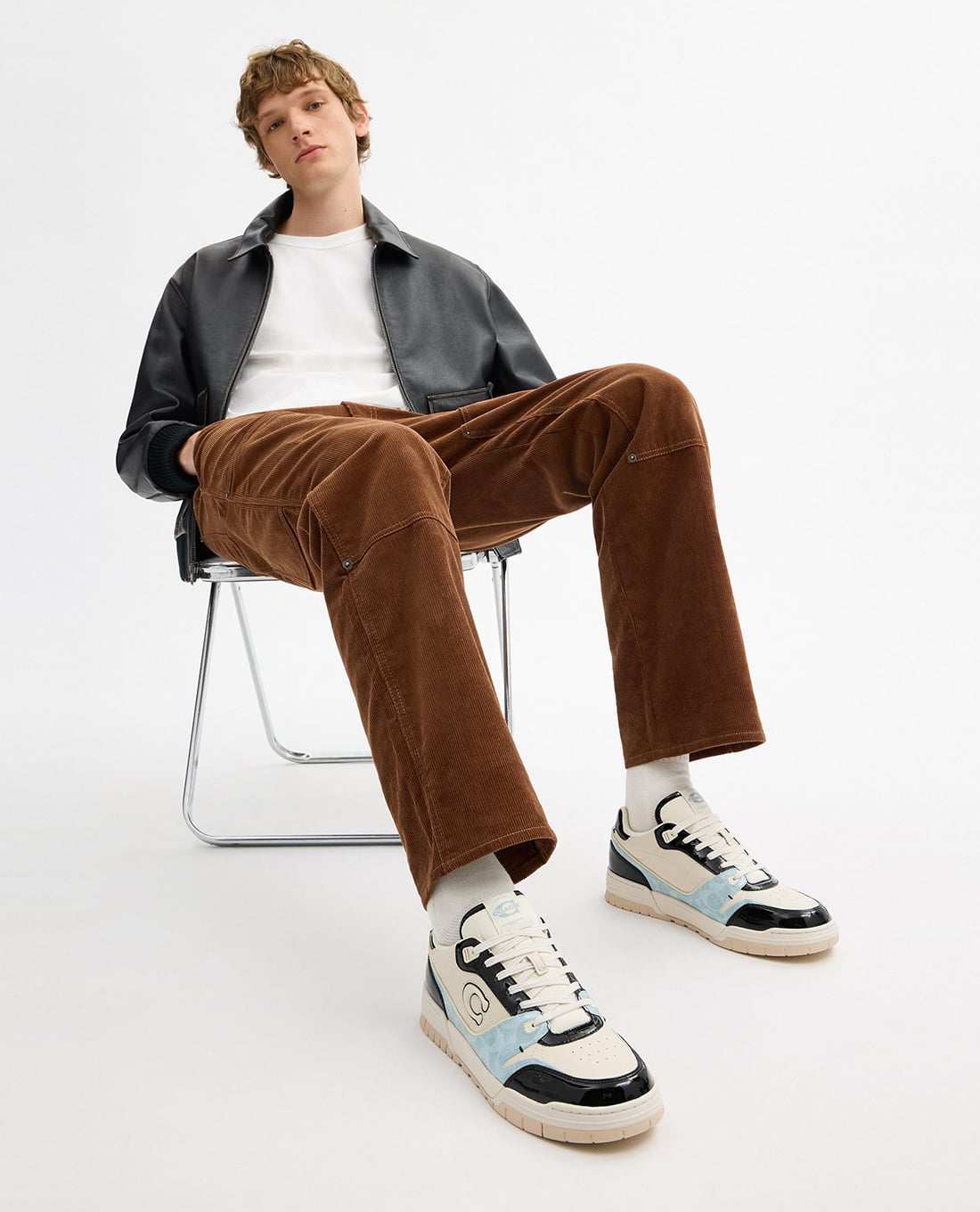 COACH - Giày sneakers nam cổ thấp Soho With Patent Signature