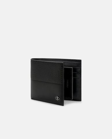  PEDRO - Ví nam dáng ngắn gập đôi Embossed Leather 