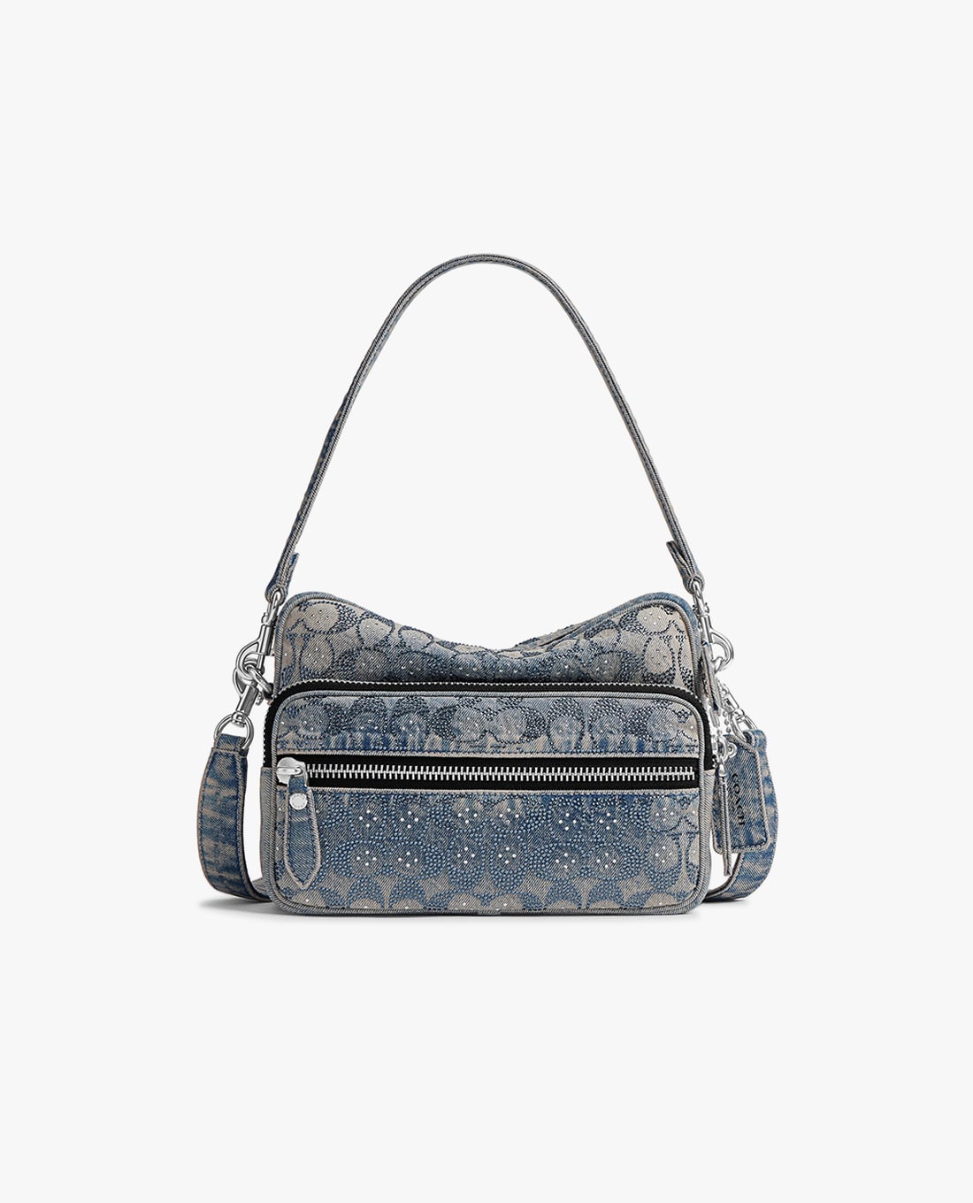 COACH - Túi đeo chéo nam denim Dakota Crystal Signature