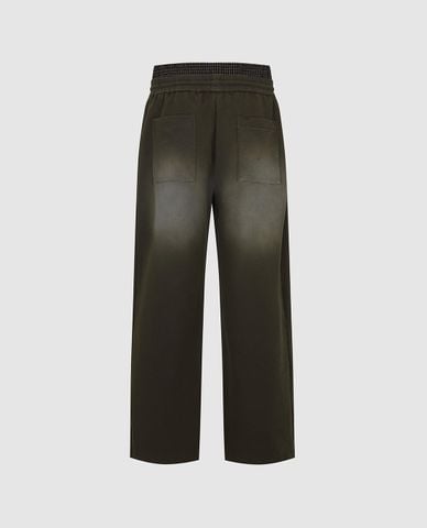  URBAN REVIVO - Quần jeans nam ống rộng wash bạc 
