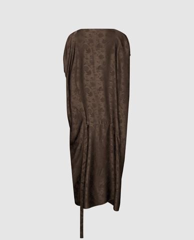  URBAN REVIVO - Đầm midi cổ V phom suông in họa tiết 