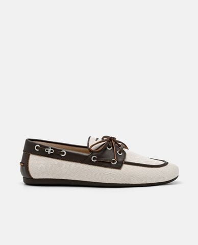  PEDRO - Giày lười nữ đế bệt mũi tròn Dee Canvas 