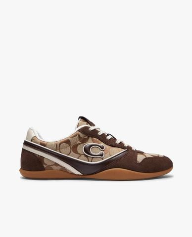  COACH - Giày sneakers nữ cổ thấp Track Signature Jacquard 