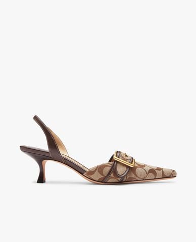  COACH - Giày sandals cao gót nữ bít mũi Margot 