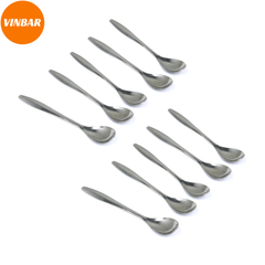 BỘ 10 MUỖNG CÀ PHÊ INOX NGẮN 13.5CM (LOẠI DÀY)