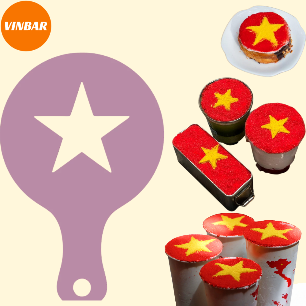 KHUÔN NHỰA RẮC BỘT NGÔI SAO 7CM