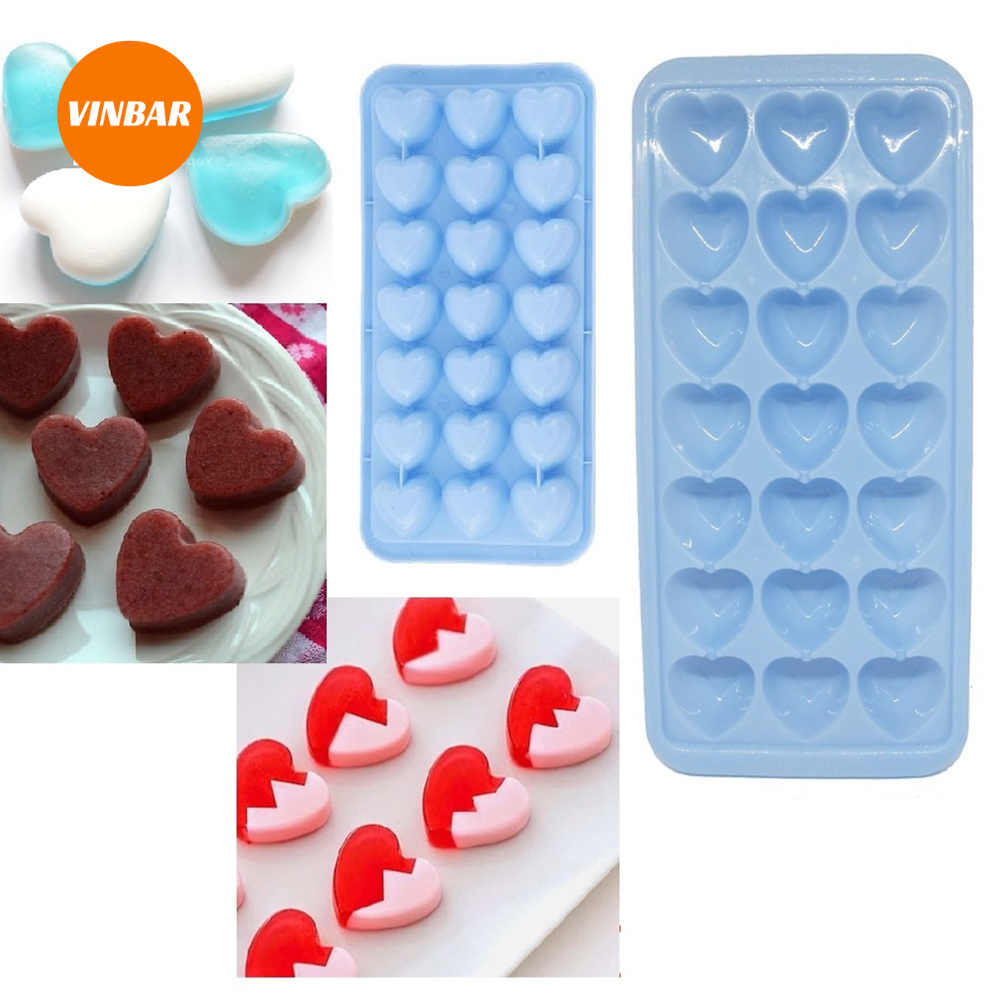 KHUÔN ĐỔ THẠCH 21 NGĂN HÌNH TRÁI TIM