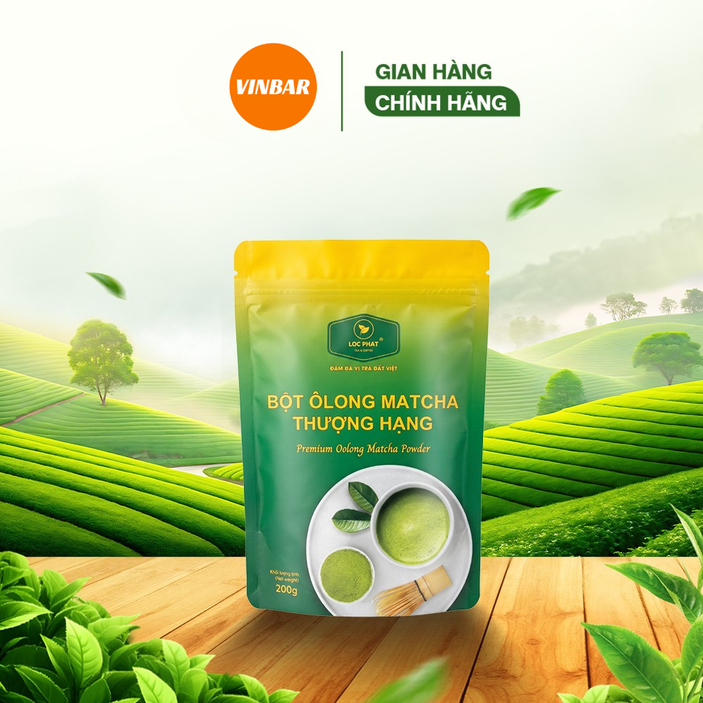 BỘT ÔLONG MATCHA THƯỢNG HẠNG LỘC PHÁT 200GR (60 GÓI/THÙNG) (MUA THÙNG GIẢM 3K/GÓI)