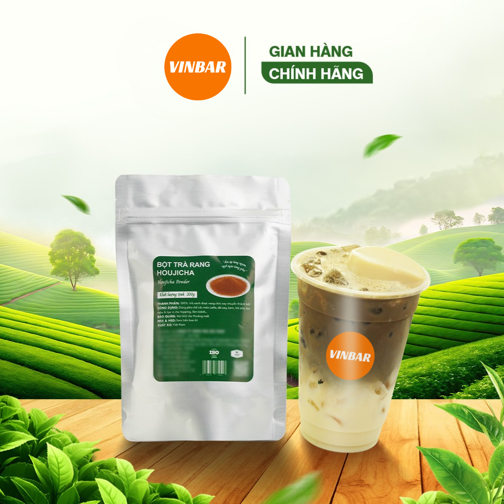 BỘT TRÀ RANG HOUJICHA (BỘT TRÀ XANH) LỘC PHÁT 200GR