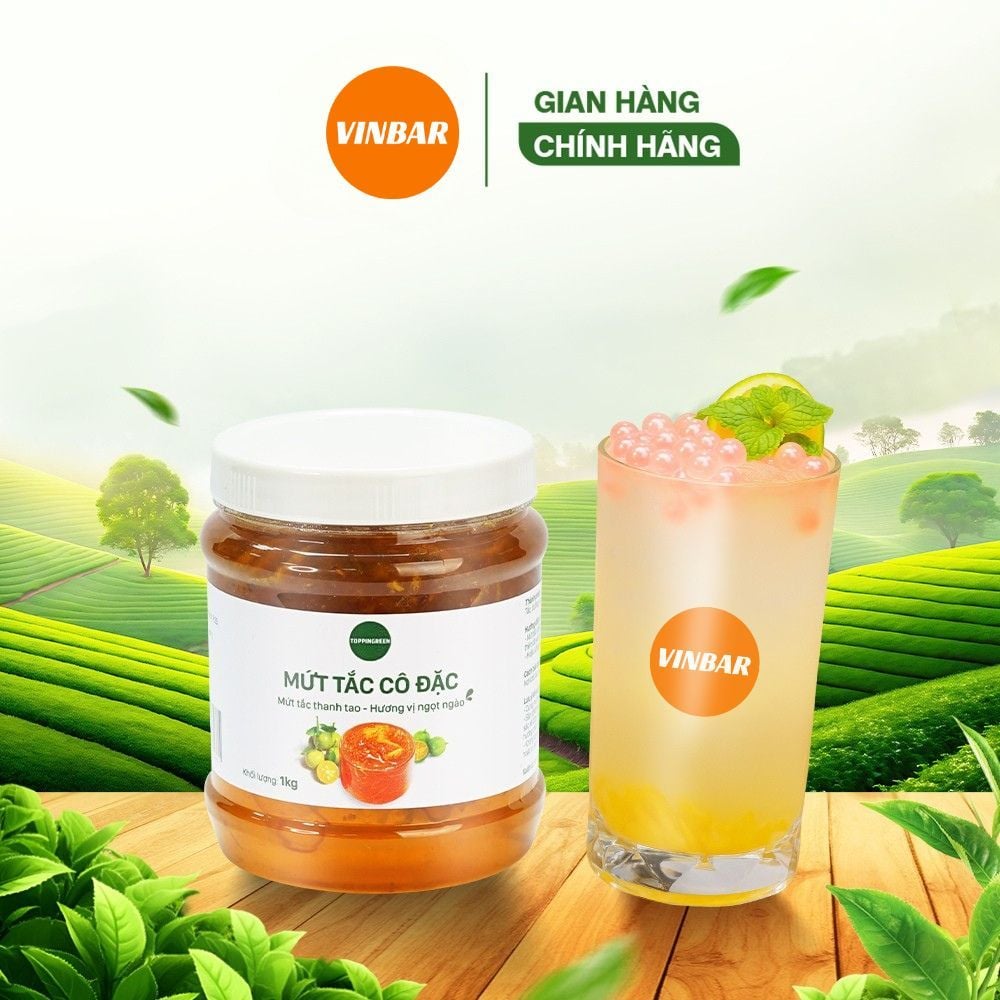 MỨT TẮC CÔ ĐẶC TOPPINGREEN 1KG