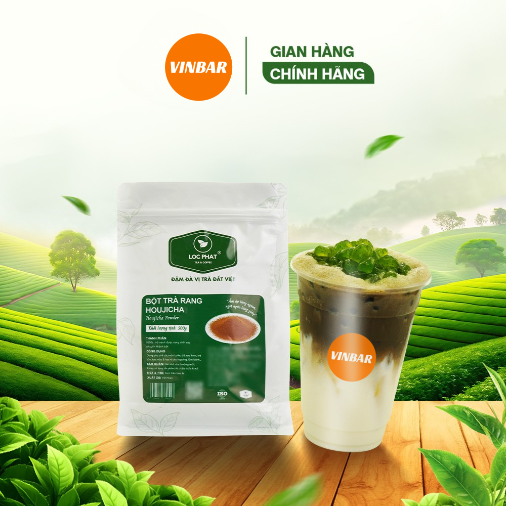 BỘT TRÀ RANG HOUJICHA (BỘT TRÀ XANH) LỘC PHÁT 500GR