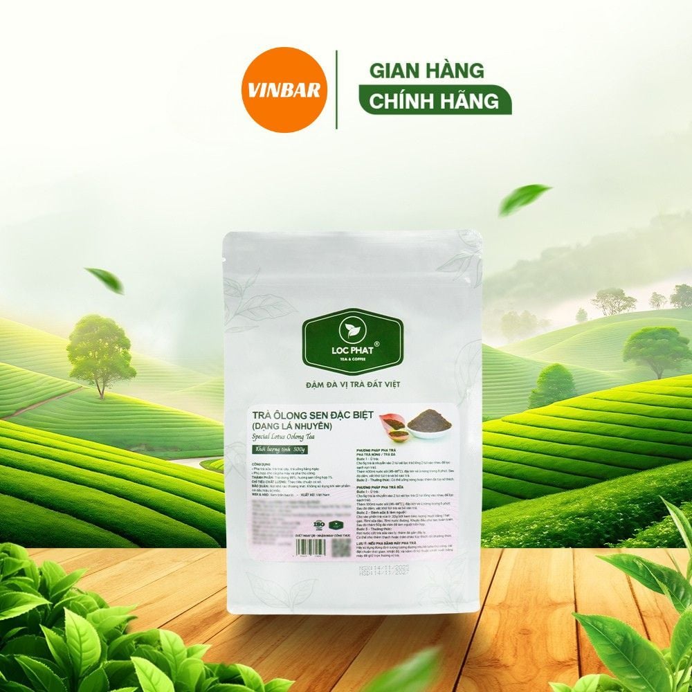 TRÀ ÔLONG SEN ĐẶC BIỆT DẠNG LÁ NHUYỄN LỘC PHÁT 500GR