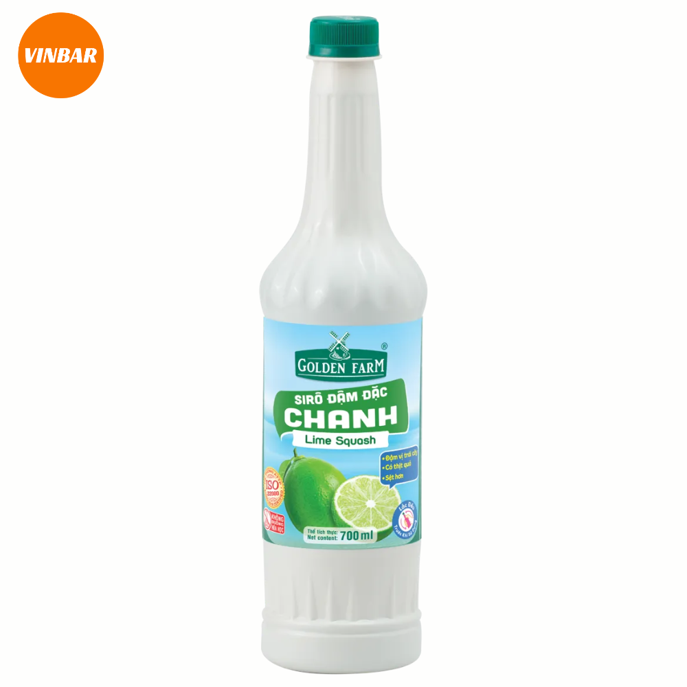 SIRO CHANH ĐẬM ĐẶC GOLDEN FARM 700ML (12 CHAI/THÙNG)