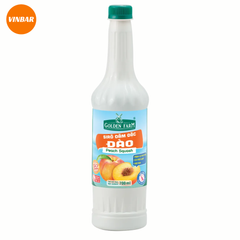 SIRO ĐÀO ĐẬM ĐẶC GOLDEN FARM 700ML (12 CHAI/THÙNG)