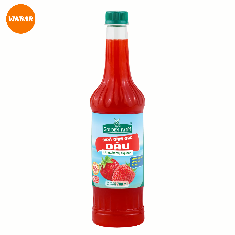SIRO DÂU ĐẬM ĐẶC GOLDEN FARM 700ML (12 CHAI/THÙNG)