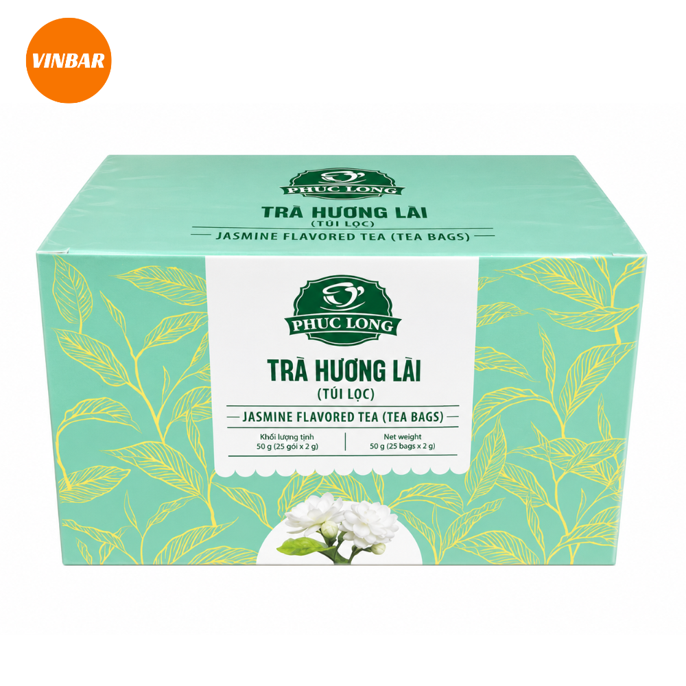 TRÀ TÚI LỌC PHÚC LONG LÀI 50GR ( 25 GÓI x 2GR ) (MUA 20 HỘP GIẢM 2K/HỘP)