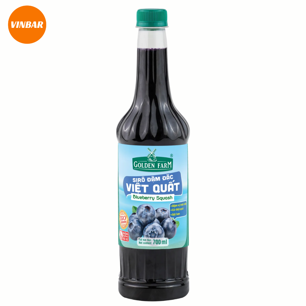 SIRO VIỆT QUÂT ĐẬM ĐẶC GOLDEN FARM 700ML (12 CHAI/THÙNG)