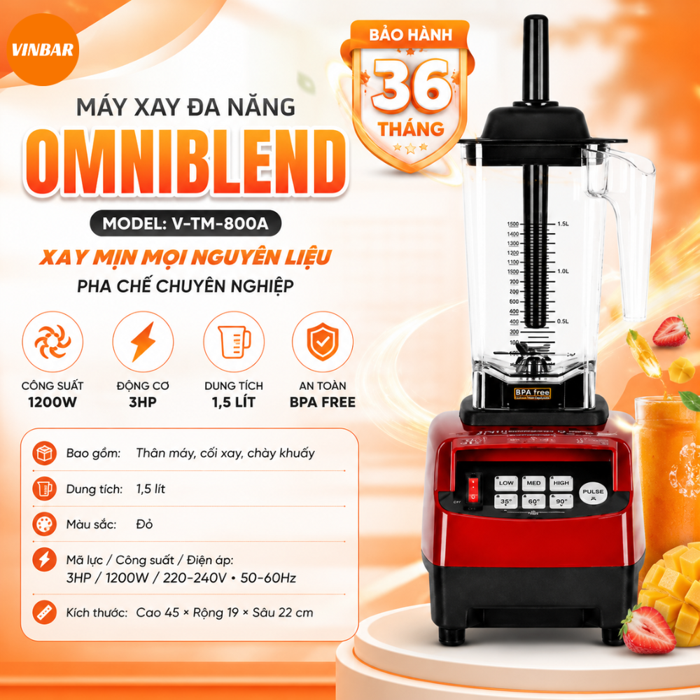 MÁY XAY ĐA NĂNG OMNIBLEND- MODEL : V-TM-800A