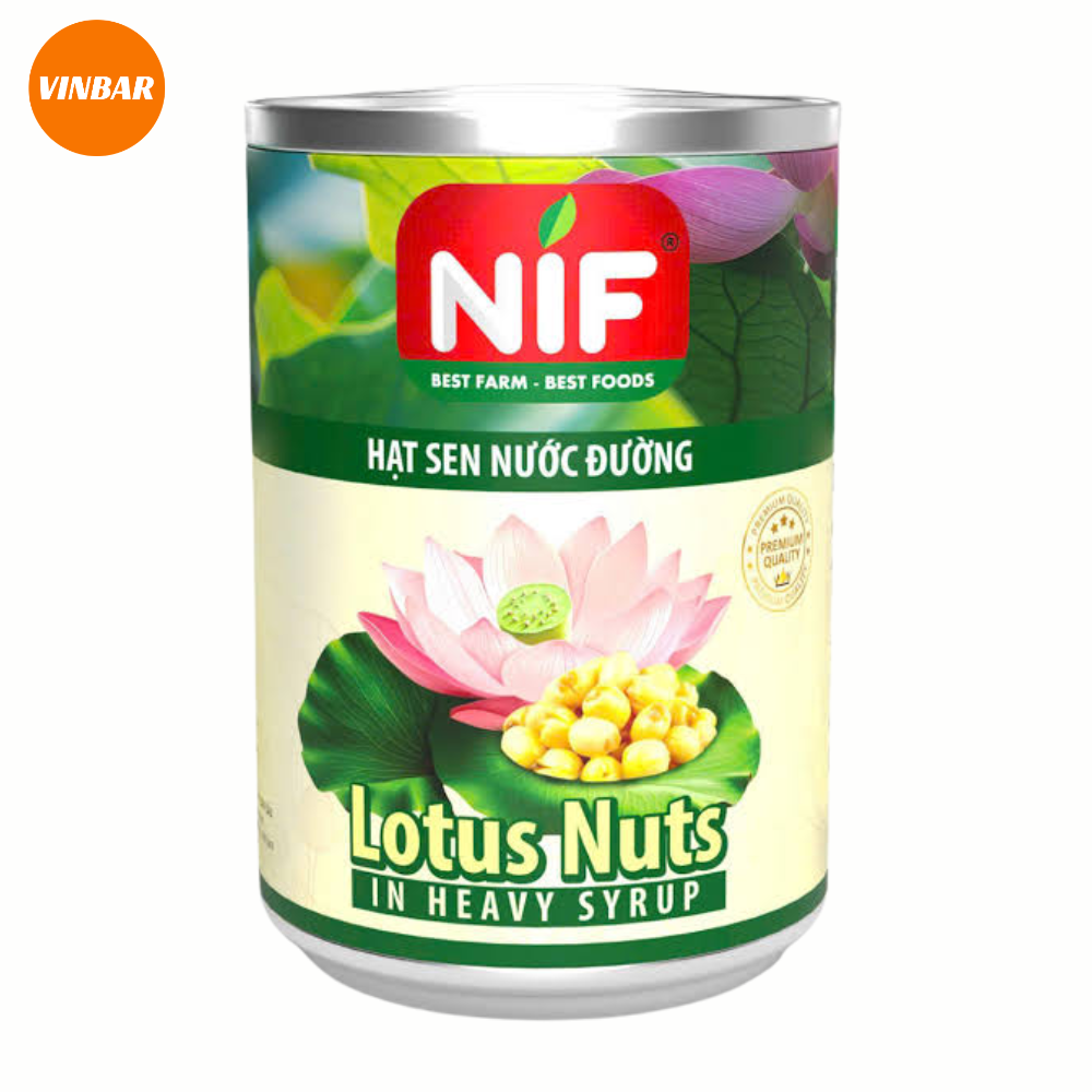 HẠT SEN NƯỚC ĐƯỜNG NIF 560GR  (12 LON/THÙNG) (MUA 12 LON GIẢM 2K/LON)