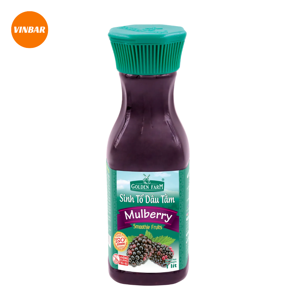 SINH TỐ GOLDEN FARM DÂU TẰM 1 LÍT (MUA 12 CHAI GIẢM 2K/CHAI)