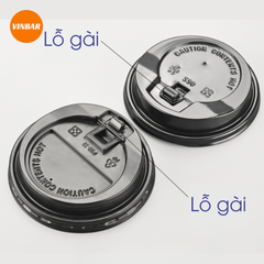 NẮP BẰNG LY GIẤY 350ML/5000ML MÀU ĐEN/TRĂNG (1000 CÁI/THÙNG)