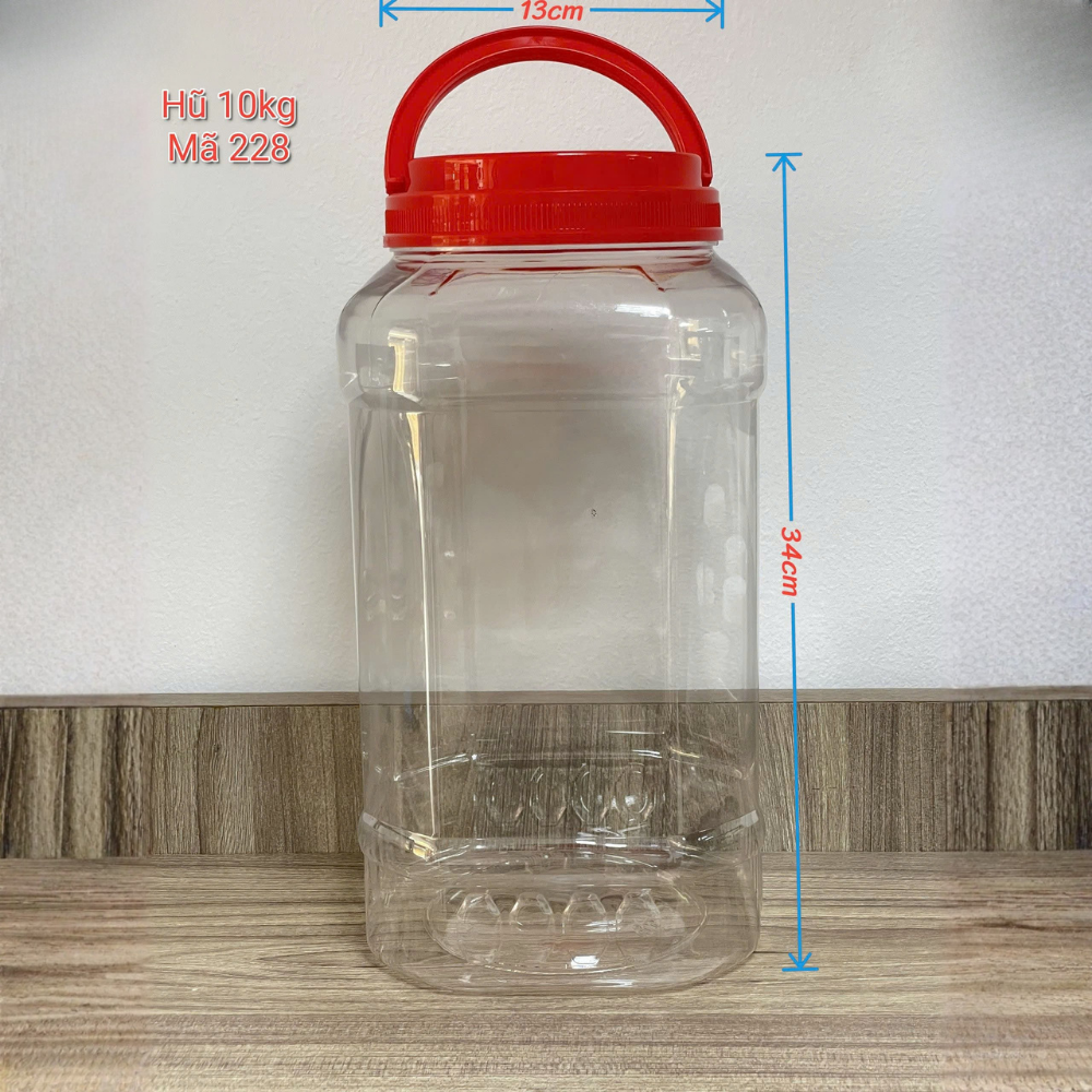 HŨ NHỰA 10KG ĐỰNG BỘT/ TRÀ