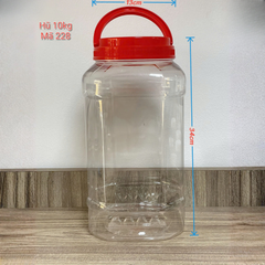 HŨ NHỰA 10KG ĐỰNG BỘT/ TRÀ