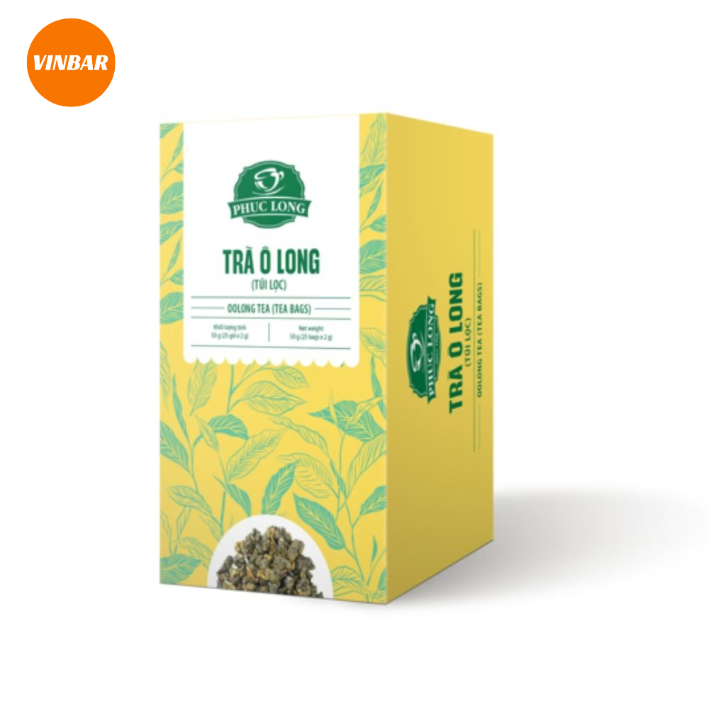 TRÀ TÚI LỌC PHÚC LONG Ô LONG 50GR ( 25 GÓI x 2GR) (MUA 20 HỘP GIẢM 2K/HỘP)