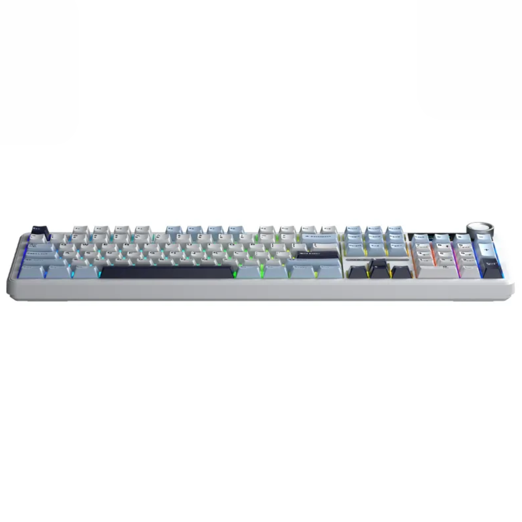 BÀN PHÍM CƠ AULA F108 PRO (TRẮNG XANH ĐEN) HOTSWAP - LED RGB - 3 Mode Kết Nối - NEW