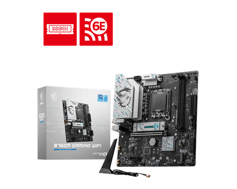 MAINBOARD DDR5 MSI B760M GAMING WiFi 6E Bluetooth 5.3 NEW