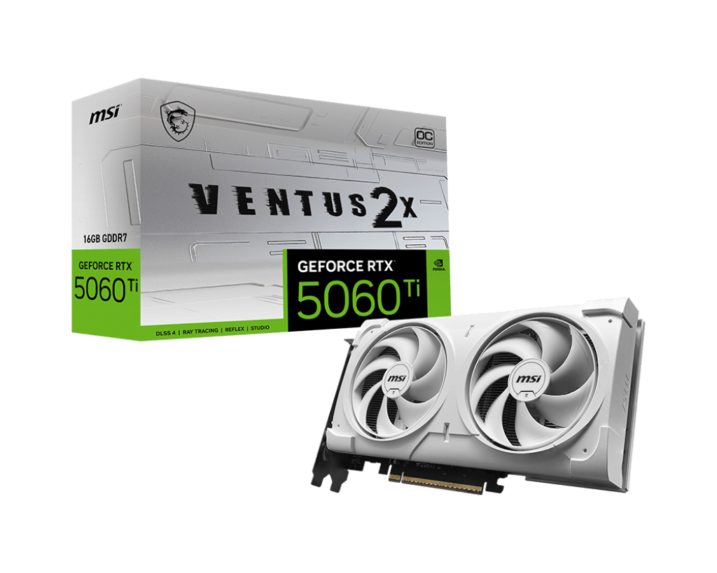 (NEW) VGA RTX 5060Ti 16GB MSI VENTUS 2X OC WHITE PLUS GDDR7