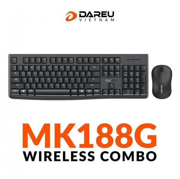 BỘ PHÍM + CHUỘT KHÔNG DÂY DAREU MK188G NEW