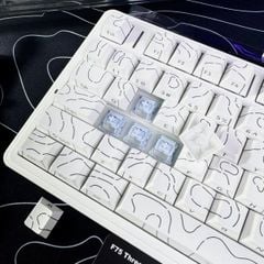 BÀN PHÍM CƠ AULA F75 WHITE CONTOUR LEOBOG VECTOR STAR SWITCH - HOTSWAP - LED RGB - 3 Mode Kết Nối - NEW