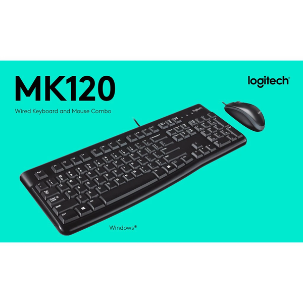 COMBO Phím + Chuột Văn Phòng Logitech K120 + B100 NEW