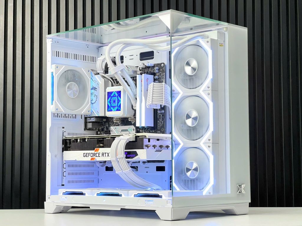 CASE XIGMATEK OCEAN ARTIC ATX - WHITE (VIEW 3 GÓC) CHƯA KÈM FAN