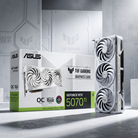 (NEW) VGA ASUS TUF GAMING RTX 5070Ti 16G WHITE OC EDITION