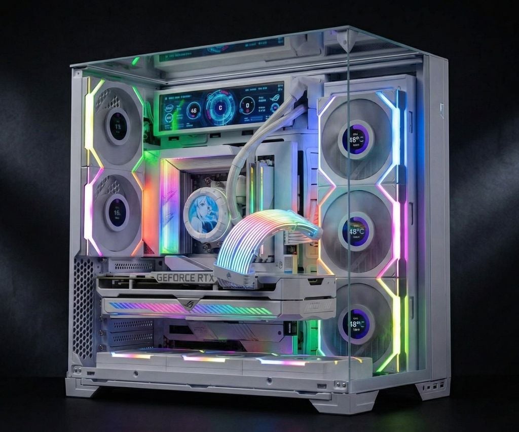 CASE LIAN LI O11 VISION COMPACT - WHITE (CHƯA KÈM FAN)
