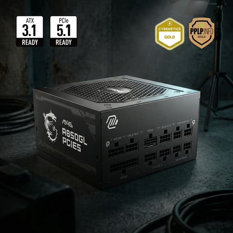 NGUỒN 850W MSI MAG A850GL PCIE 5.1 GOLD MODULAR