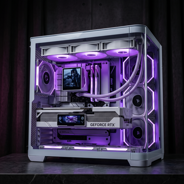CASE LEOPARD AC-01 WHITE KÍNH CONG (CHƯA KÈM FAN)