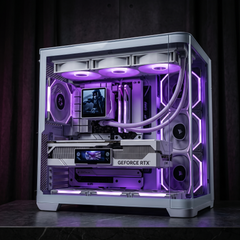 CASE LEOPARD AC-01 WHITE KÍNH CONG (CHƯA KÈM FAN)