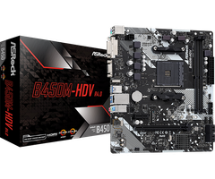 MAINBOARD ASROCK B450M-HDV R4.0 (AM4 / m-ATX/2xDDR4) NEW