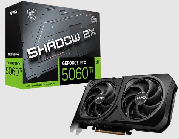 (NEW) VGA MSI RTX 5060Ti 16G SHADOW 2X OC PLUS GDDR7