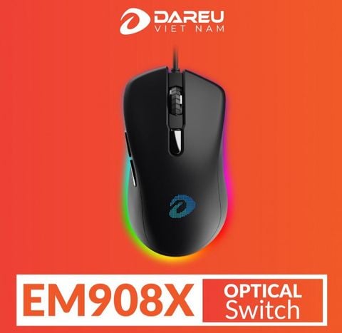 Chuột Gaming DAREU EM908X – OPTICAL sw (RGB, BRAVO sensor)