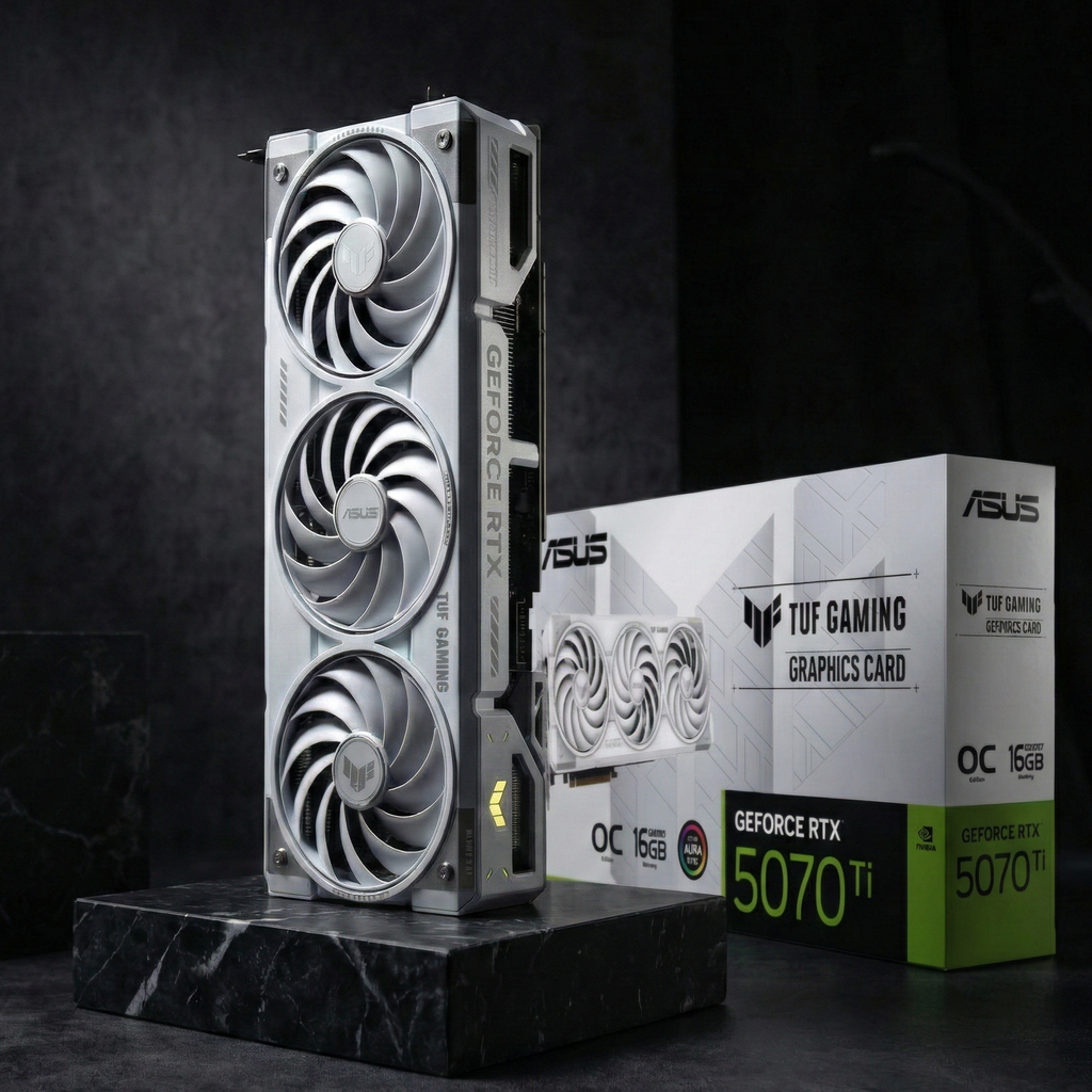 (NEW) VGA ASUS TUF Gaming RTX 5070Ti 16GB GDDR7 White OC Edition