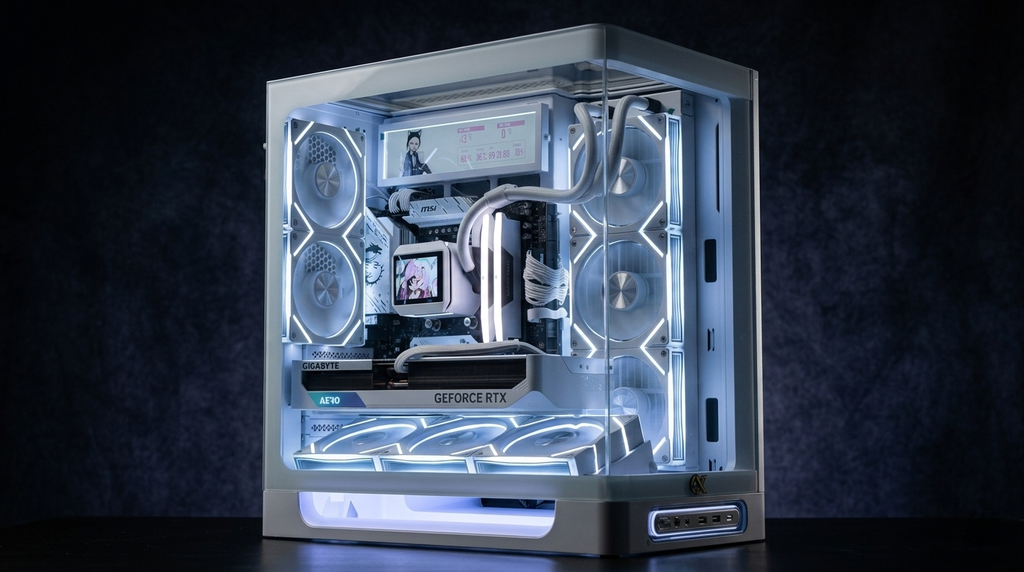 CASE XIGMATEK HEAVEN ARCTIC WHITE ATX (CHƯA KÈM FAN)