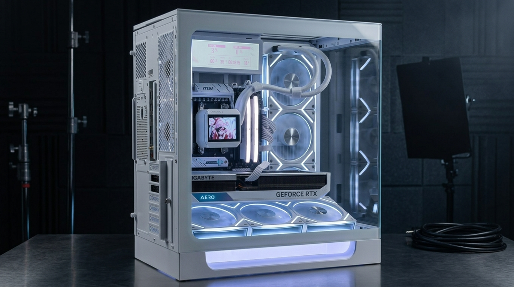 CASE XIGMATEK HEAVEN ARCTIC WHITE ATX (CHƯA KÈM FAN)