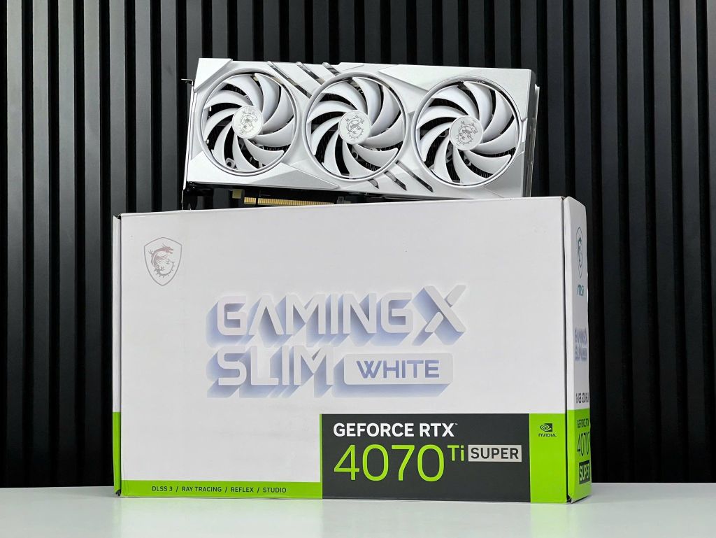 (2ND) VGA MSI GeForce RTX 4070Ti SUPER 16GB GAMING SLIM WHITE