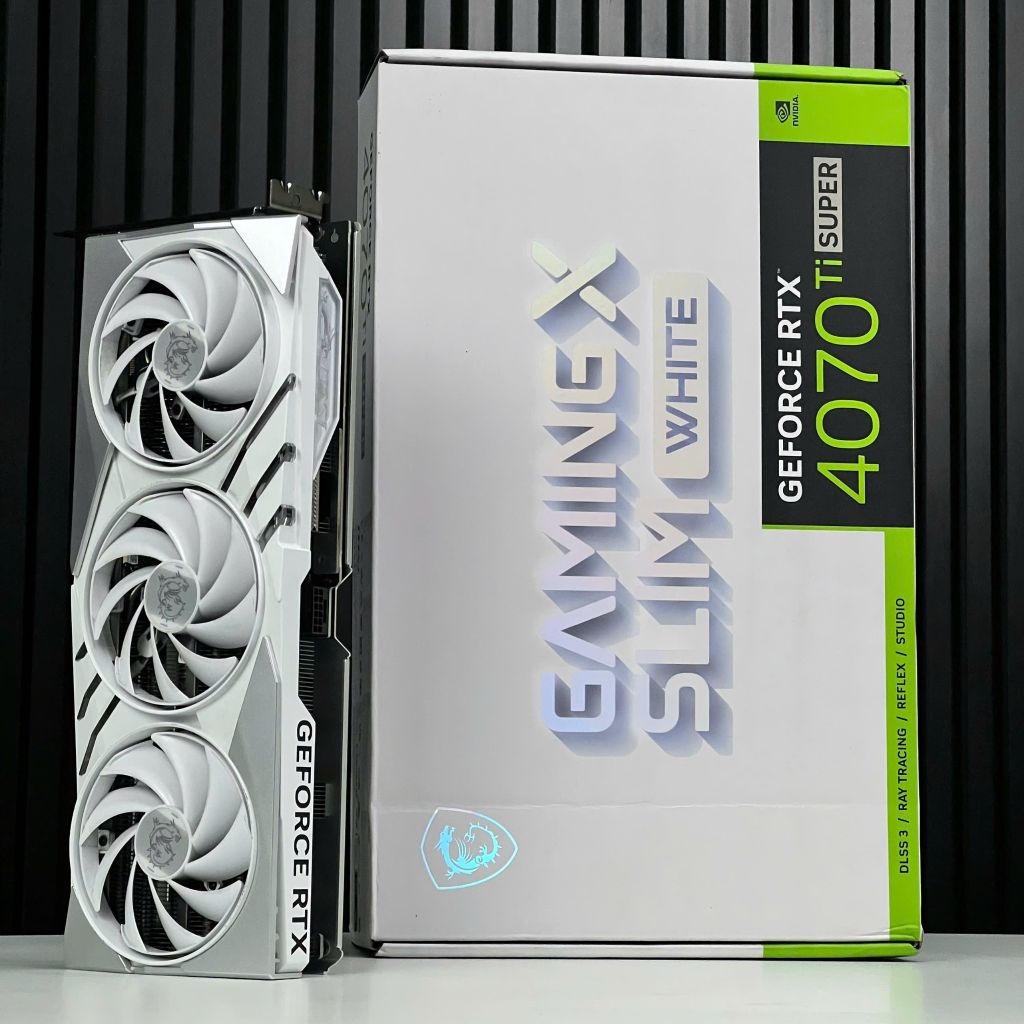 (2ND) VGA MSI GeForce RTX 4070Ti SUPER 16GB GAMING SLIM WHITE