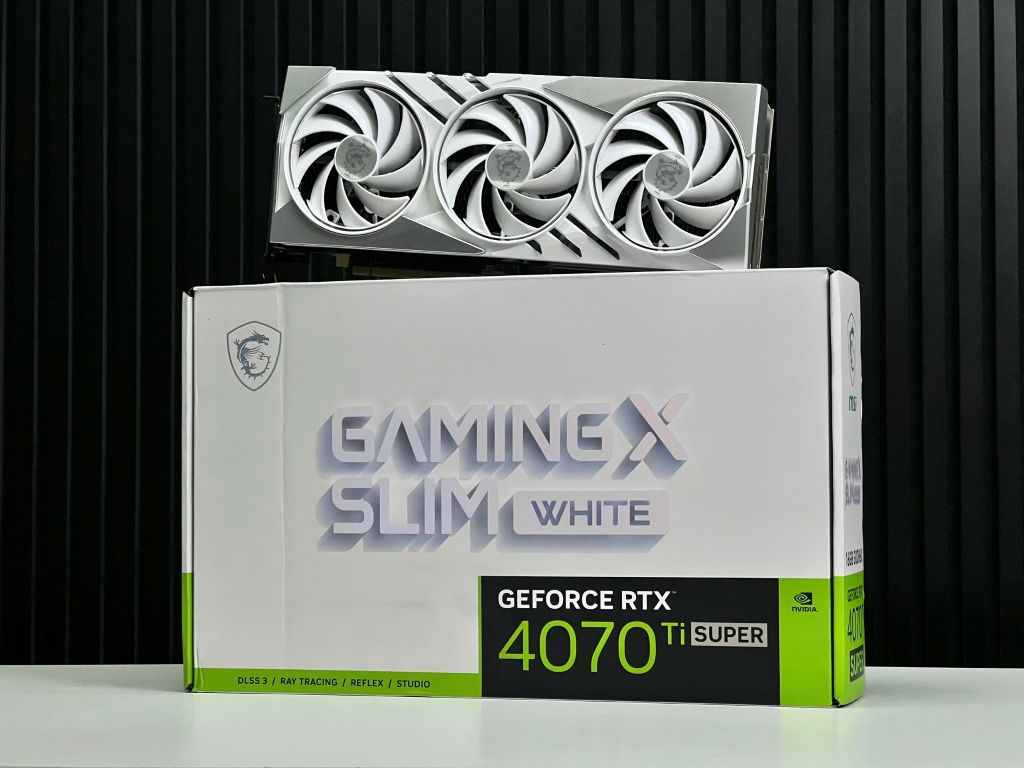 (2ND) VGA MSI GeForce RTX 4070Ti SUPER 16GB GAMING SLIM WHITE